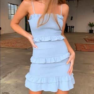 That’s So Fetch Blue Tiered Mini Dress